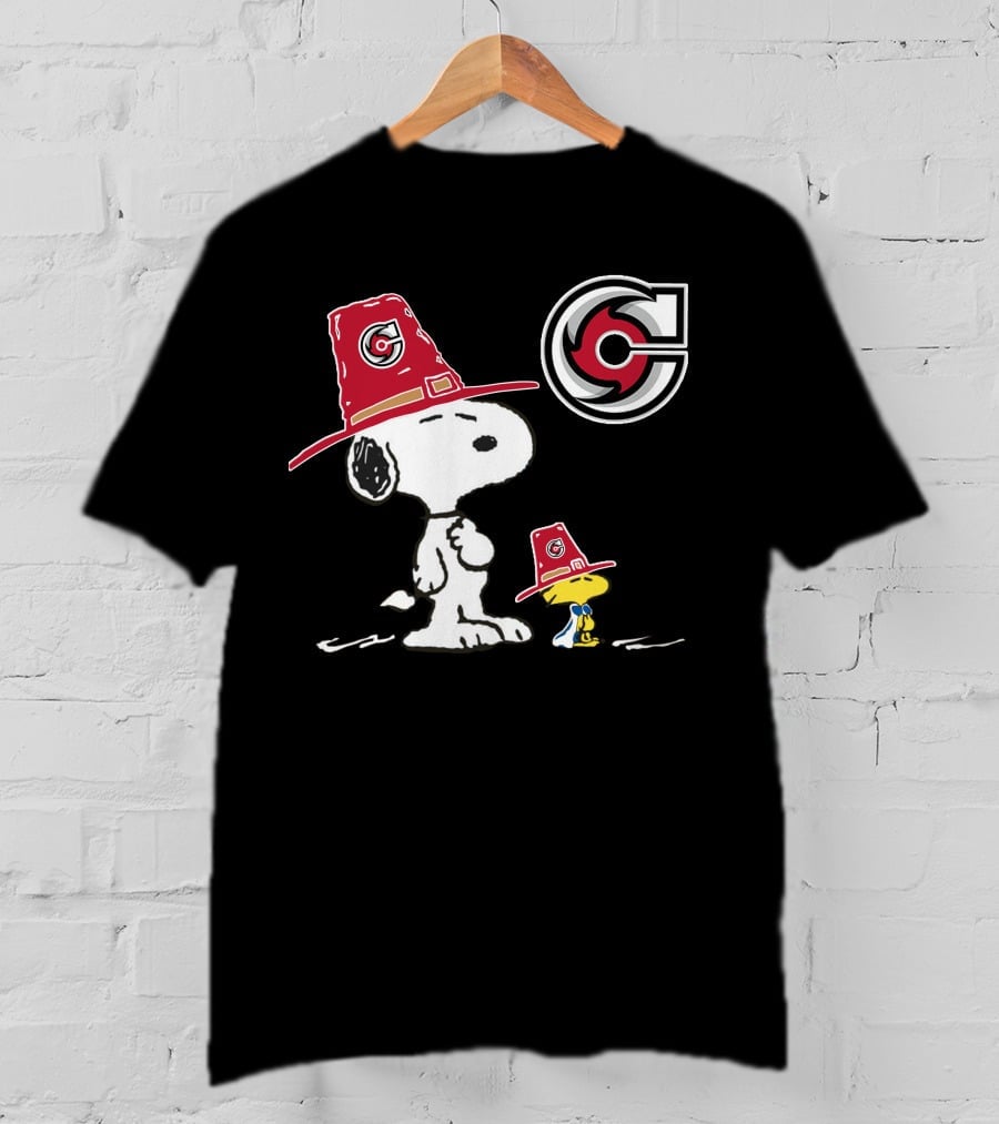 Cincinnati Cyclones Snoopy And Woodstock With Cyclones T-Shirt