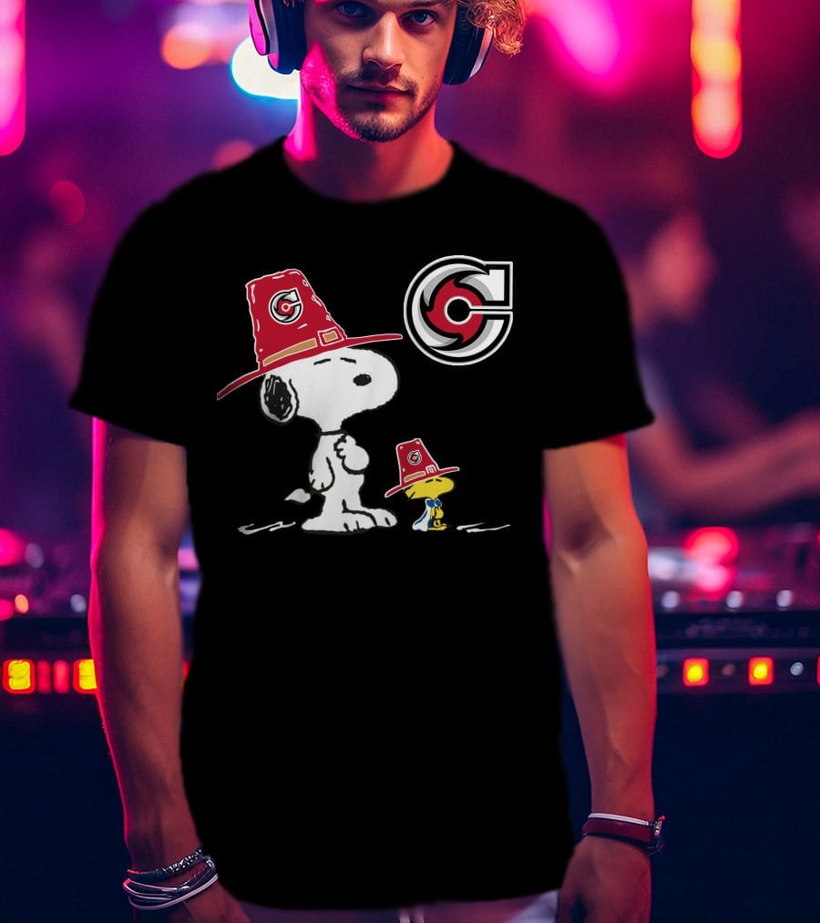 Cincinnati Cyclones Snoopy And Woodstock With Cyclones T-Shirt