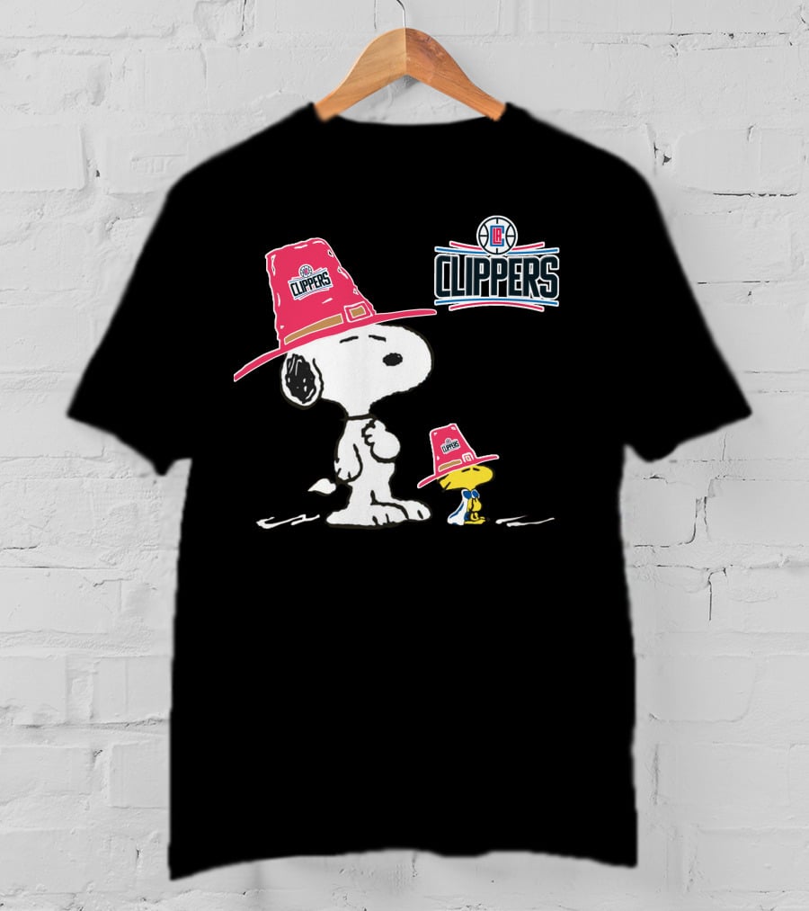 Los Angeles Clippers Snoopy And Woodstock NBA Collaboration T-Shirt
