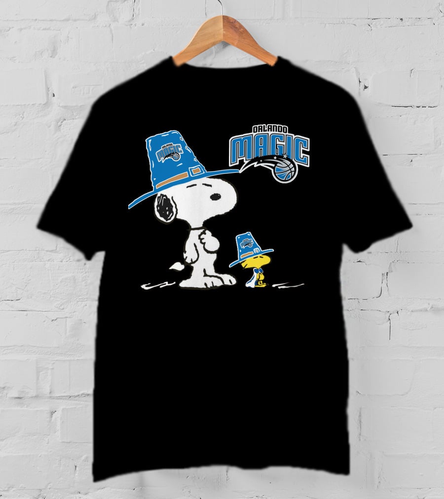 Orlando Magic Snoopy Woodstock NBA Collaboration T-Shirt