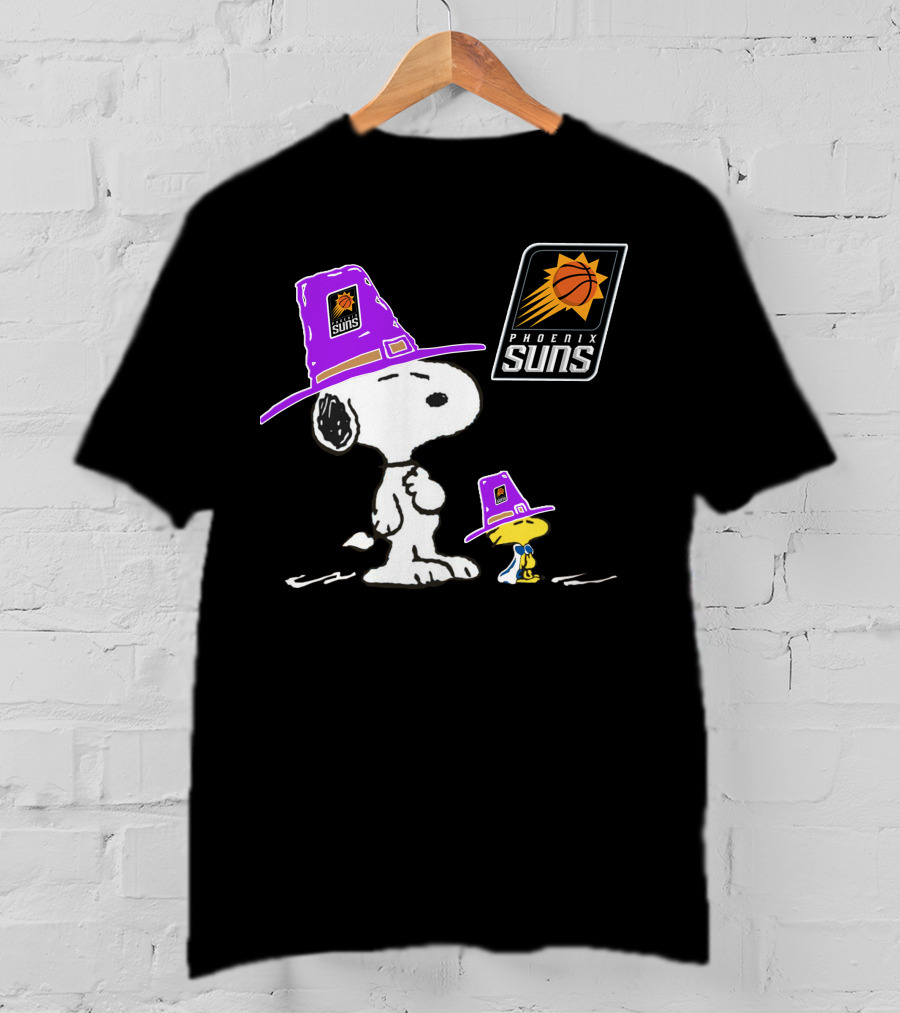 Phoenix Suns Snoopy Woodstock Pilgrim Hats T-Shirt