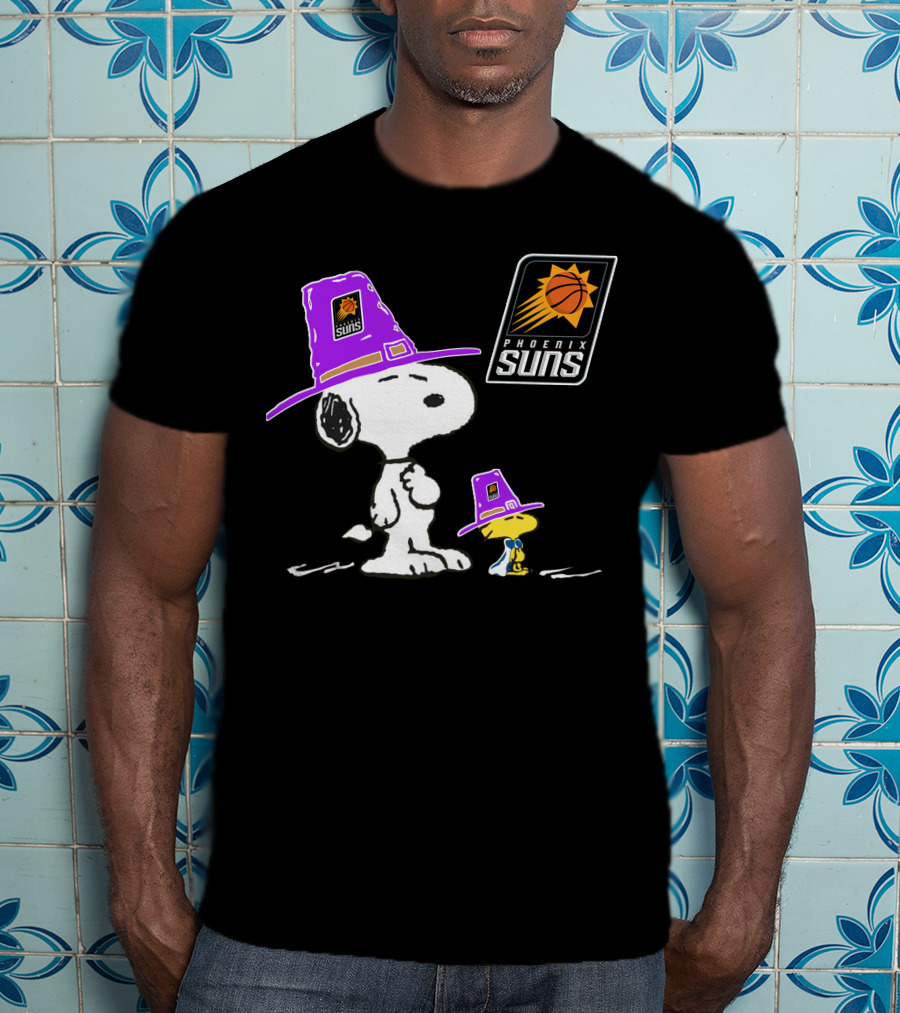 Phoenix Suns Snoopy Woodstock Pilgrim Hats T-Shirt