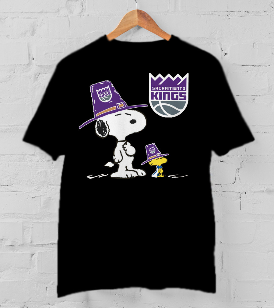 Sacramento Kings Snoopy Woodstock Thanksgiving Hats T-Shirt