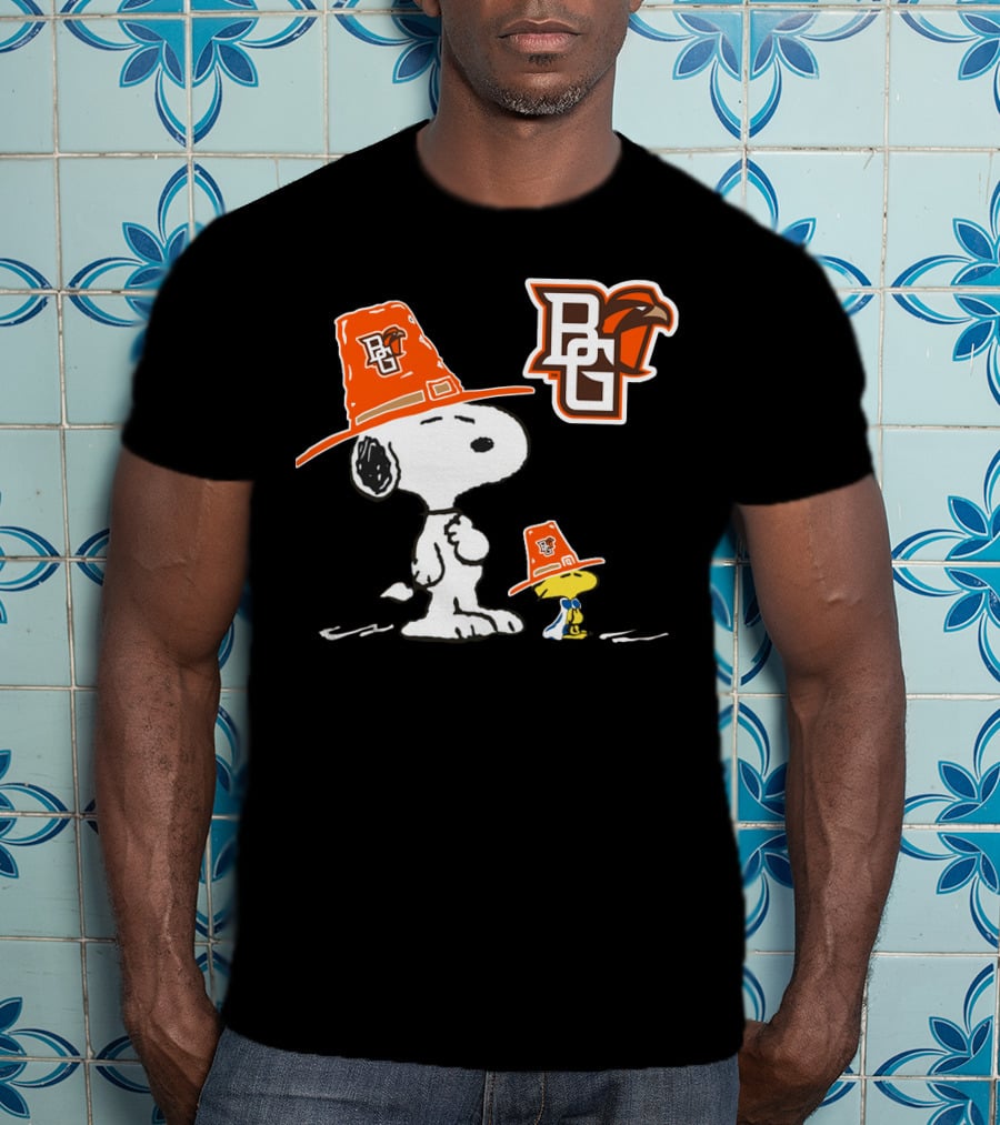 Bowling Green Falcons Snoopy Woodstock Pilgrim Hats T-Shirt