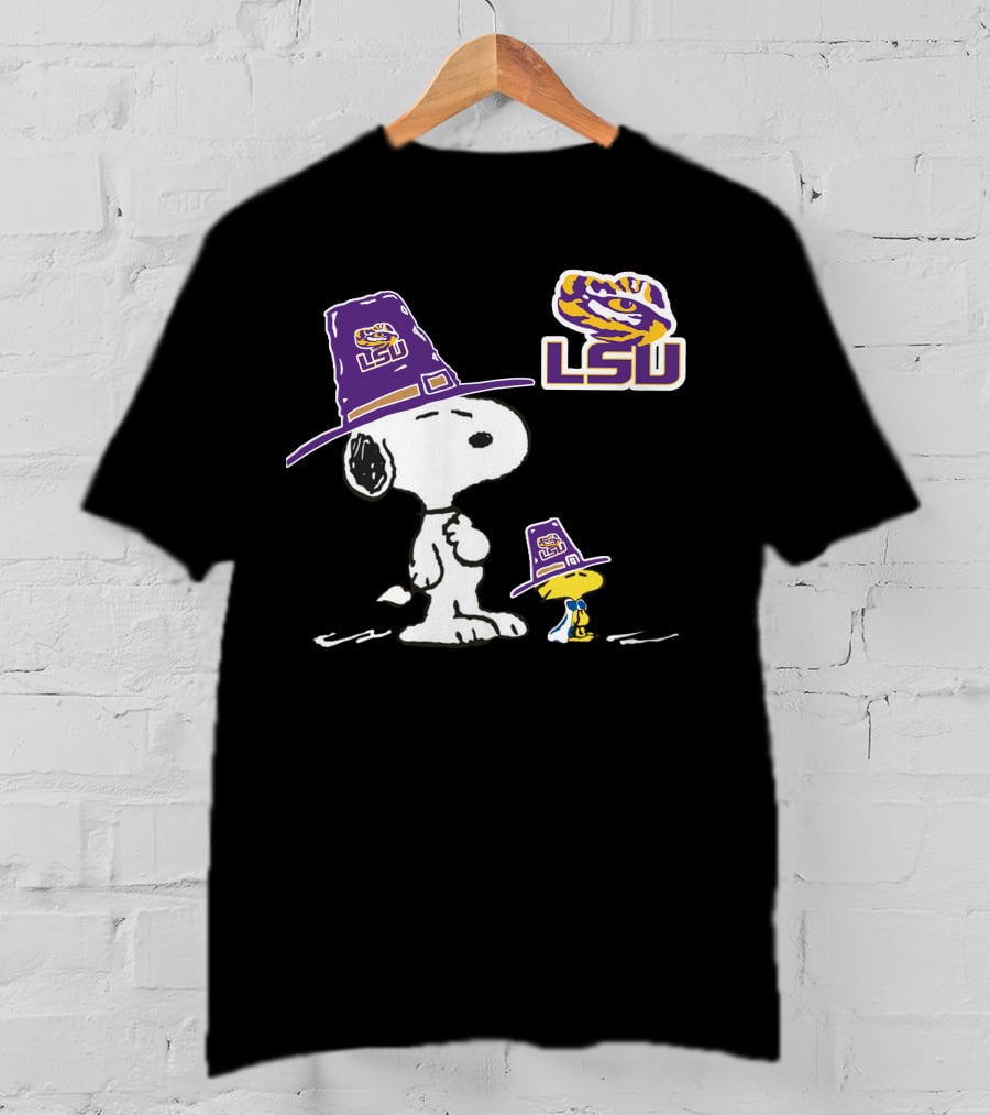 LSU Tigers Snoopy Woodstock Football Fans T-Shirt