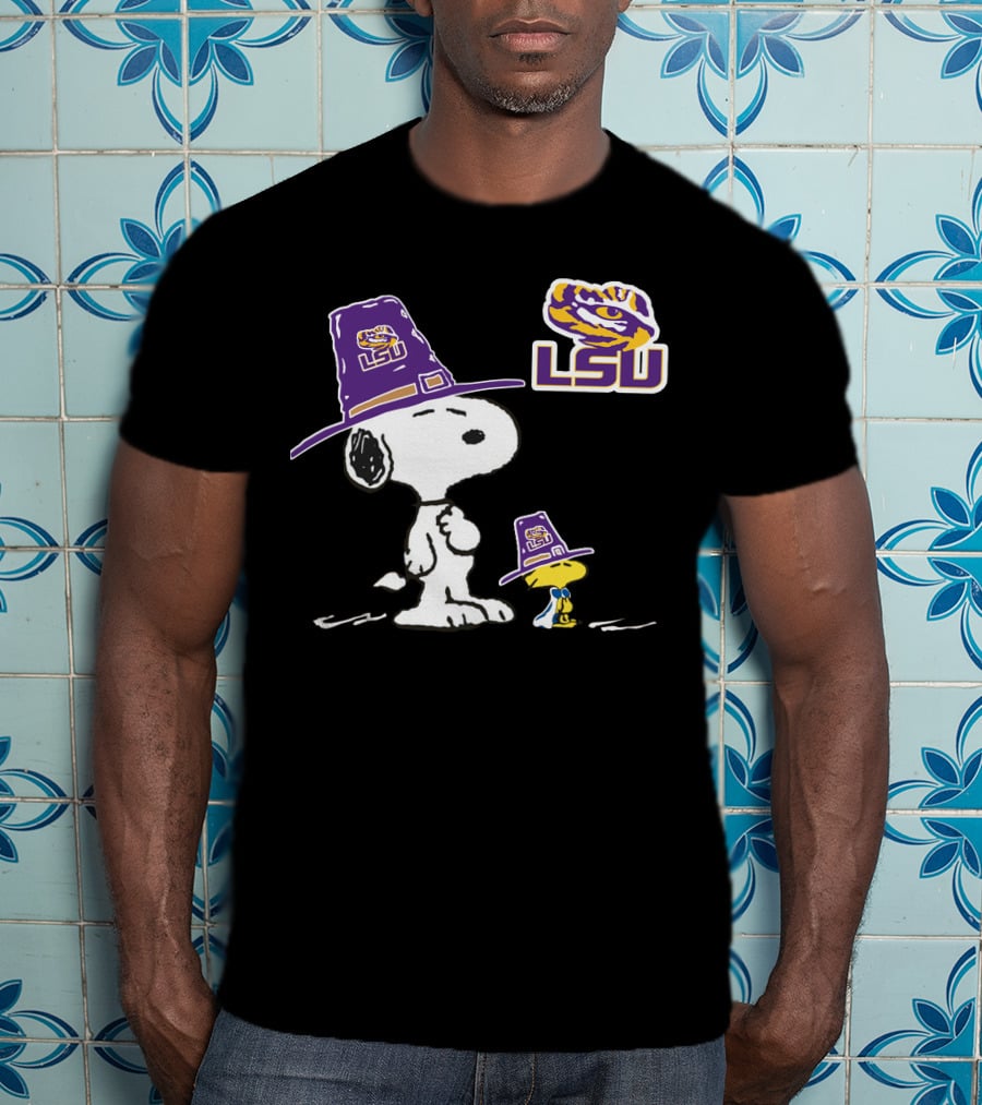 LSU Tigers Snoopy Woodstock Football Fans T-Shirt