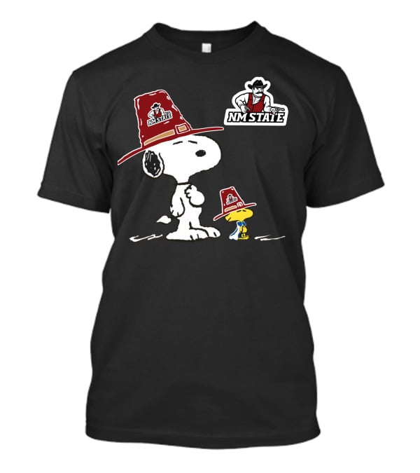NM State Aggies Snoopy And Woodstock With NM State T-Shirt