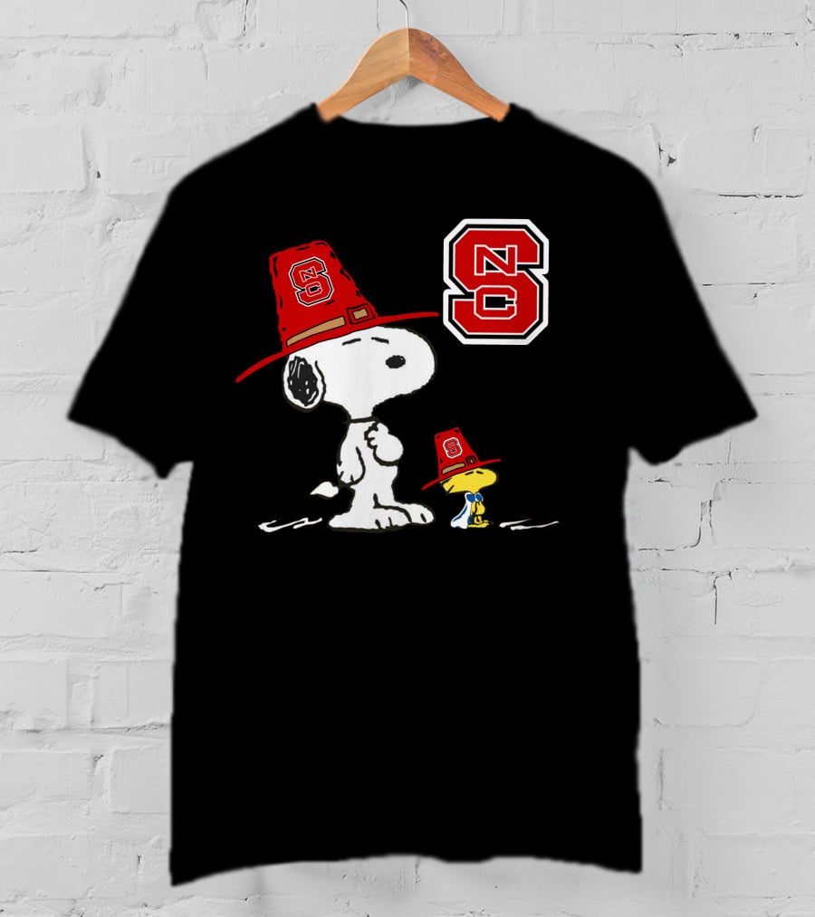 North Carolina State Wolfpack Snoopy Woodstock NC State T-Shirt