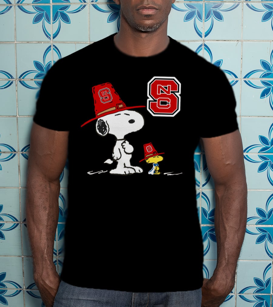 North Carolina State Wolfpack Snoopy Woodstock NC State T-Shirt