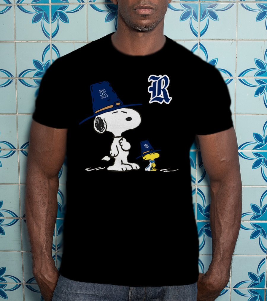 Rice Owls Snoopy Woodstock Pilgrim Hats T-Shirt