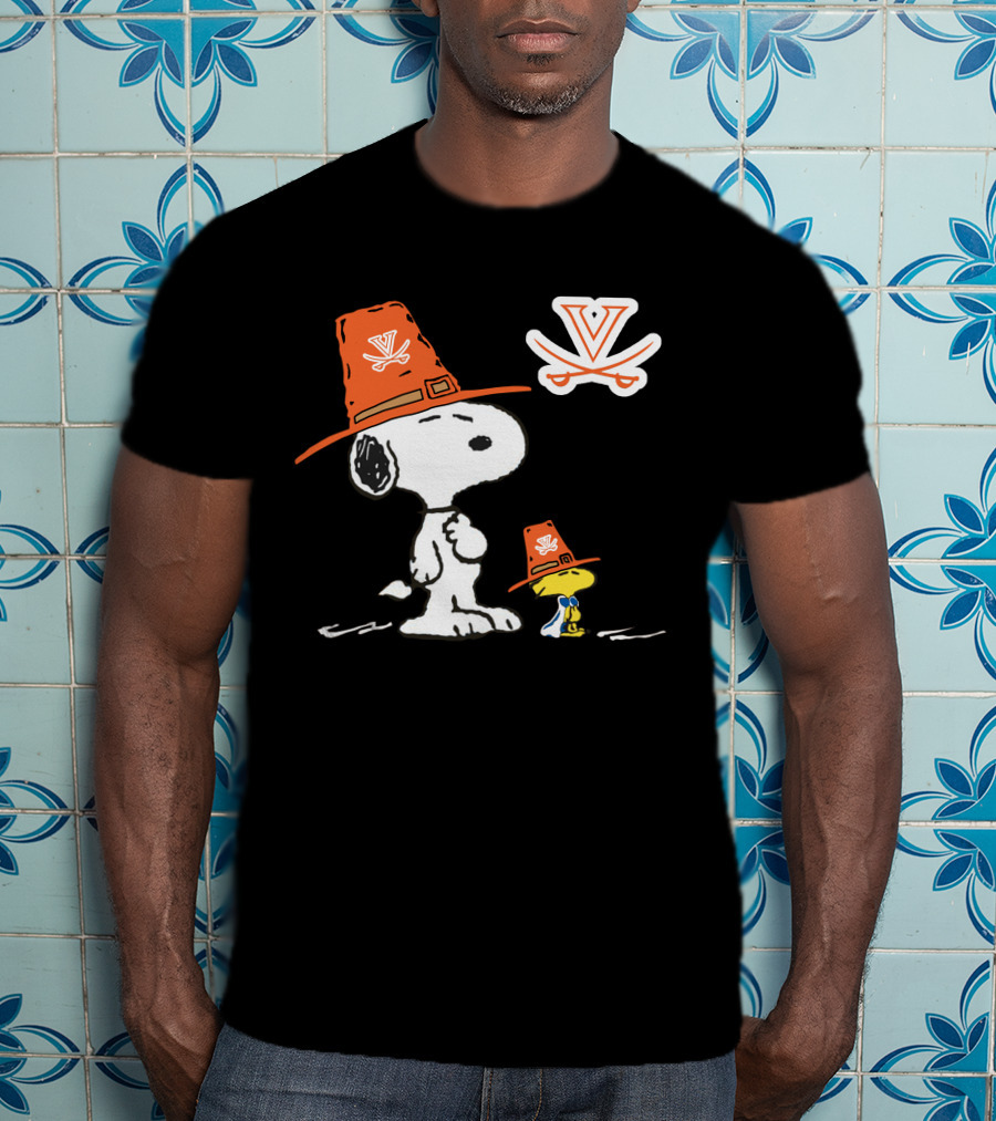 Virginia Cavaliers Snoopy Woodstock Cavalier Hat Combo T-Shirt