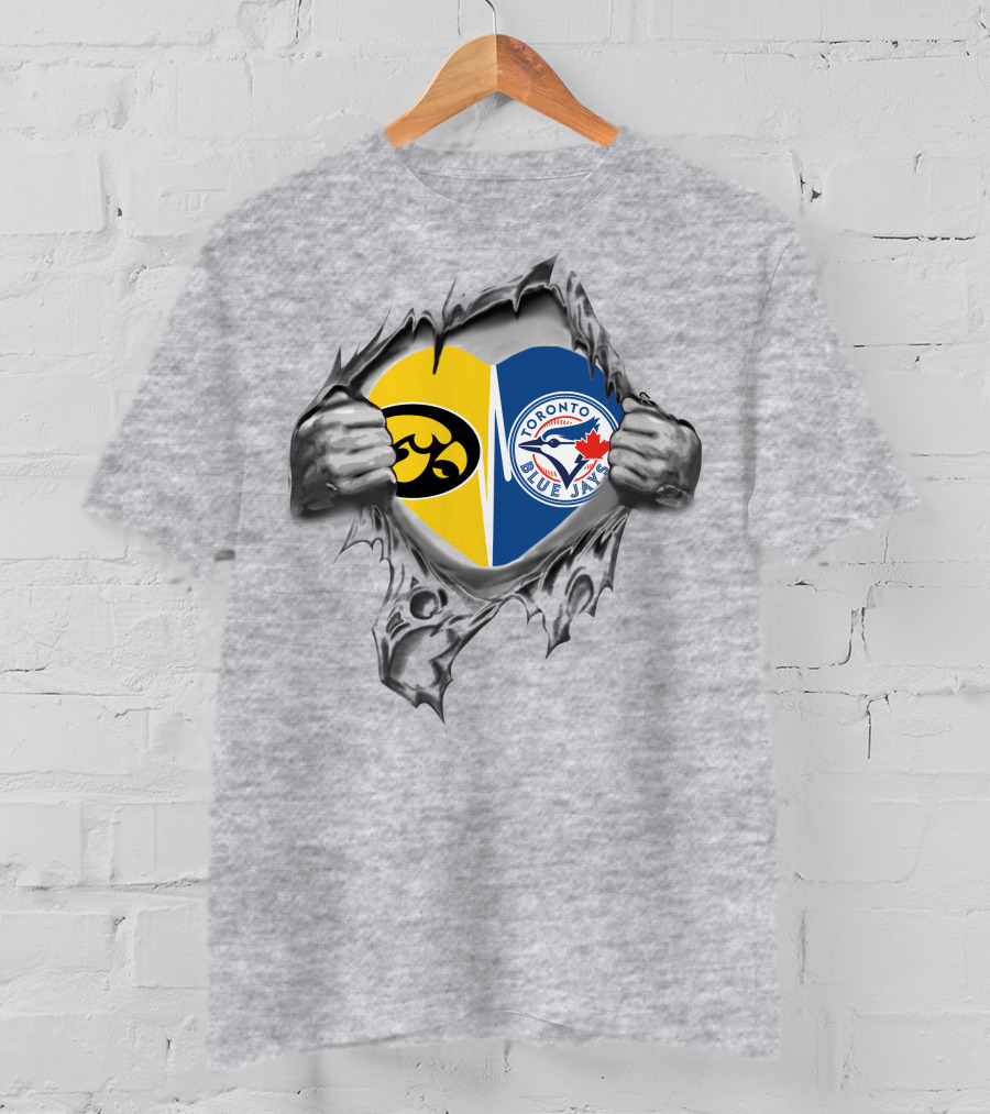 Iowa Hawkeyes Face Off Against Toronto Blue Jays In Unique Showdown T-Shirt