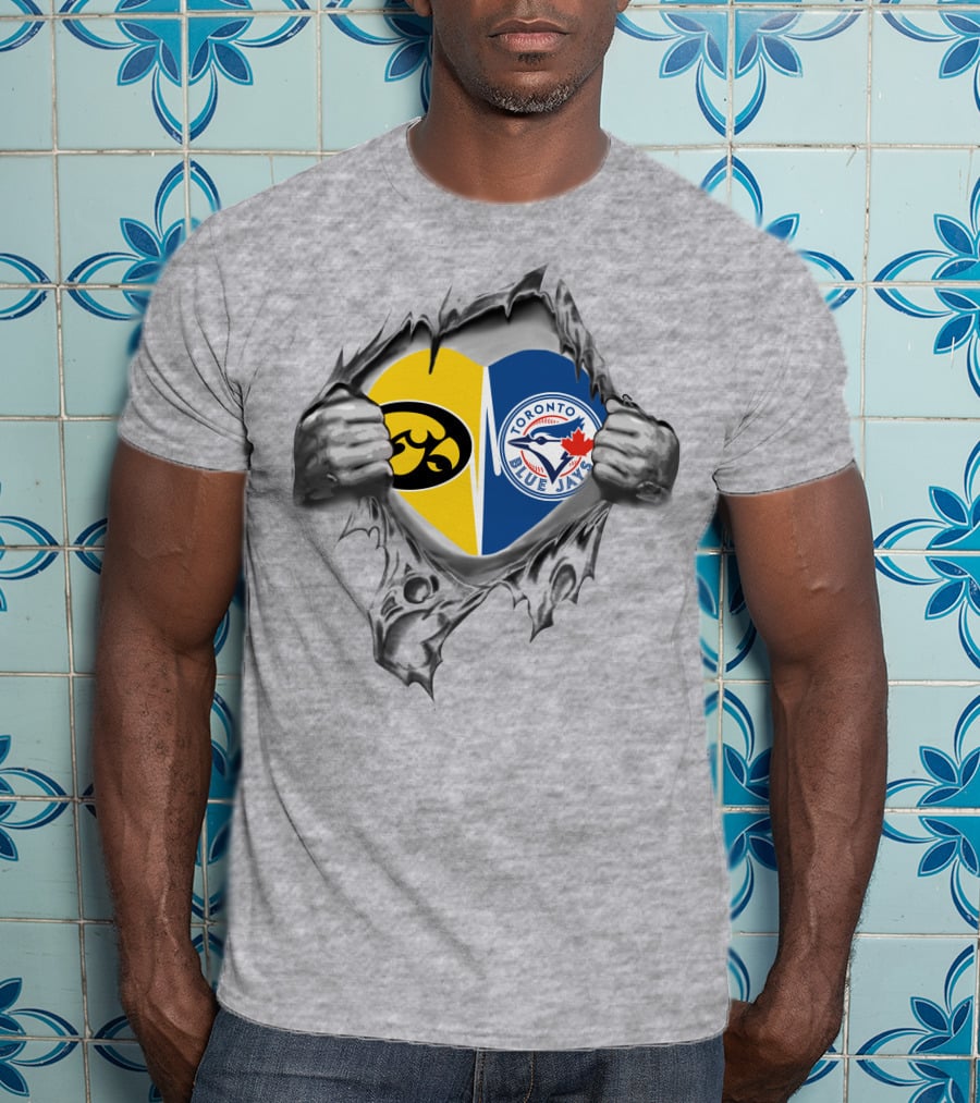 Iowa Hawkeyes Face Off Against Toronto Blue Jays In Unique Showdown T-Shirt