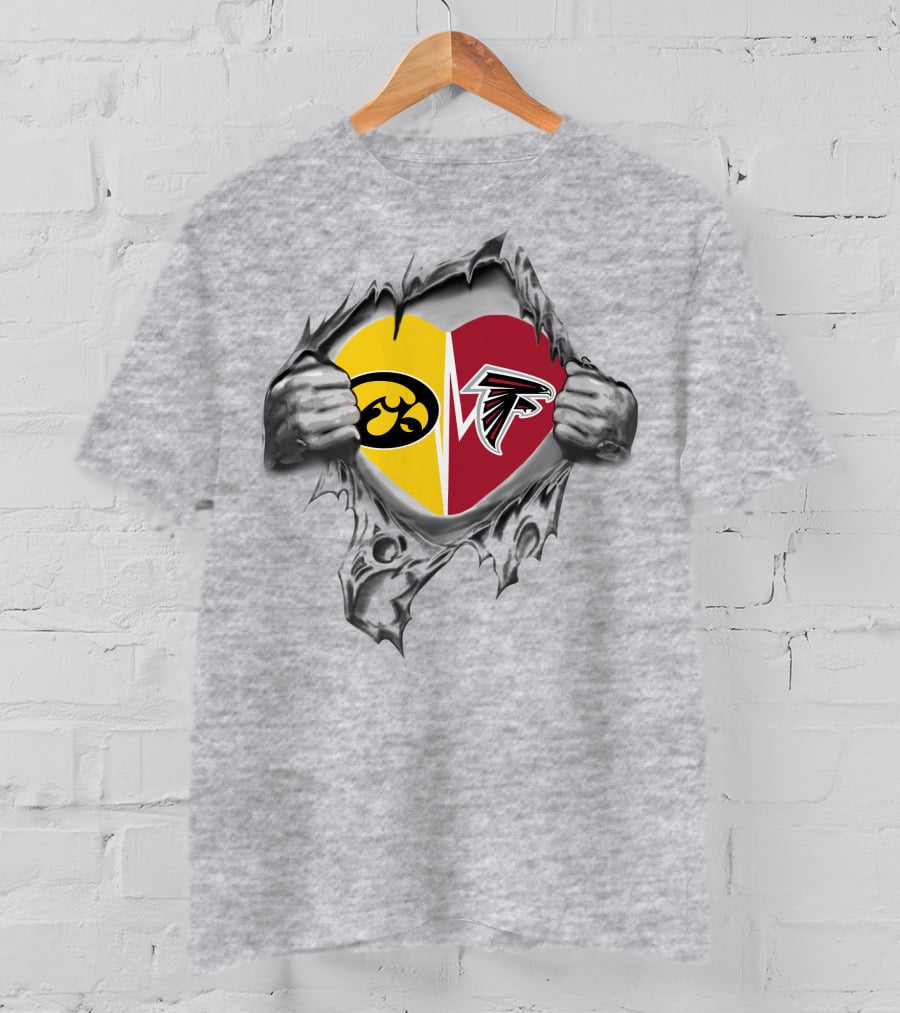 Iowa Hawkeyes Falcons Heart T-Shirt
