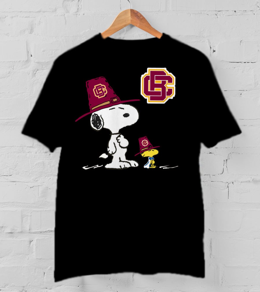 Bethune-Cookman Snoopy And Woodstock In Tall Hats With BCU T-Shirt