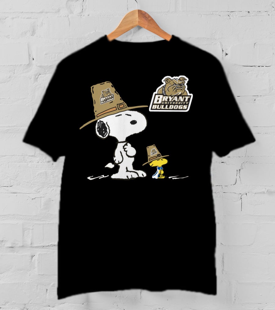 Bryant University Bulldogs Snoopy Woodstock T-Shirt