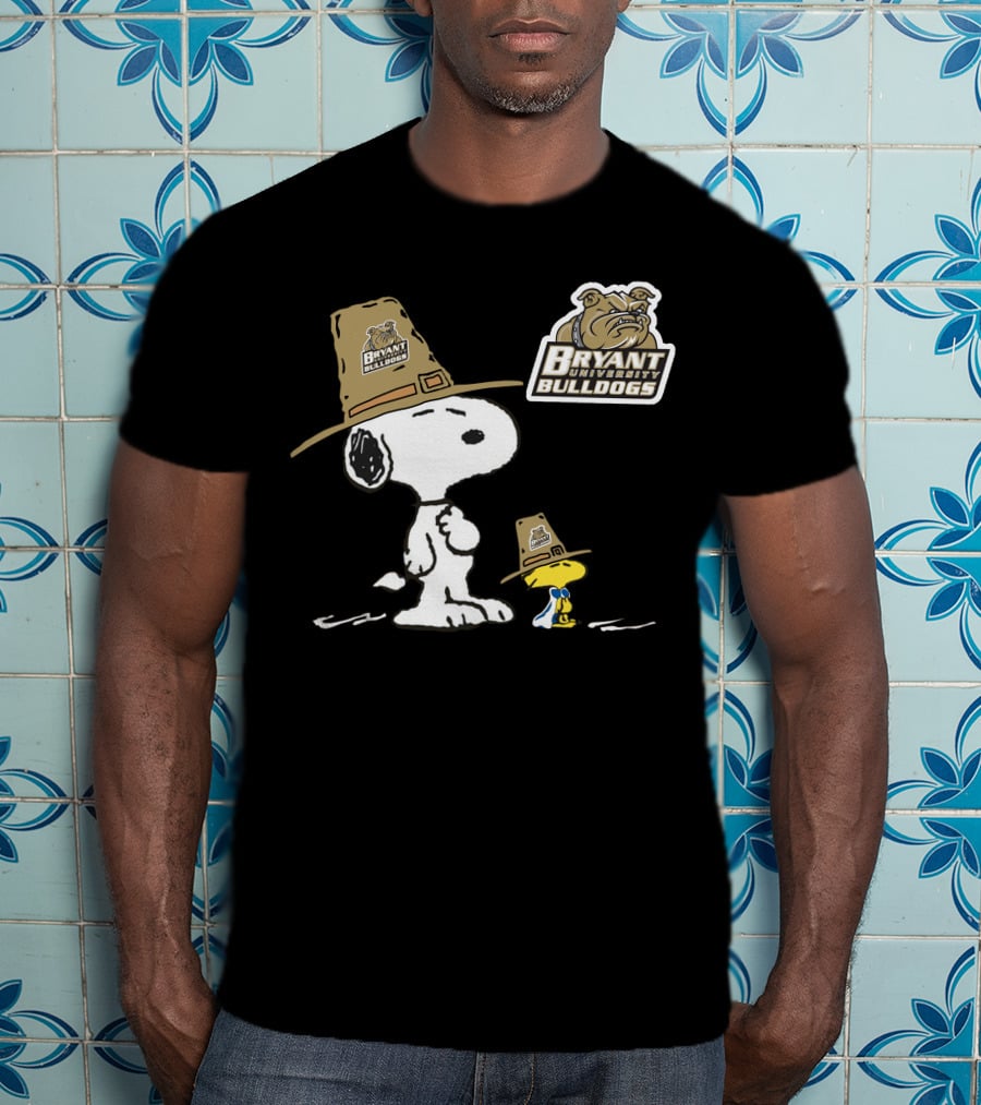 Bryant University Bulldogs Snoopy Woodstock T-Shirt