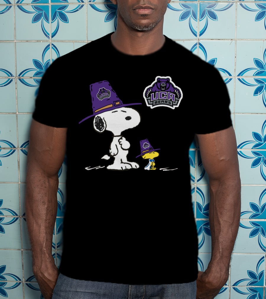 Cent Arkansas Snoopy UCA Bears Thanksgiving Football Pride T-Shirt