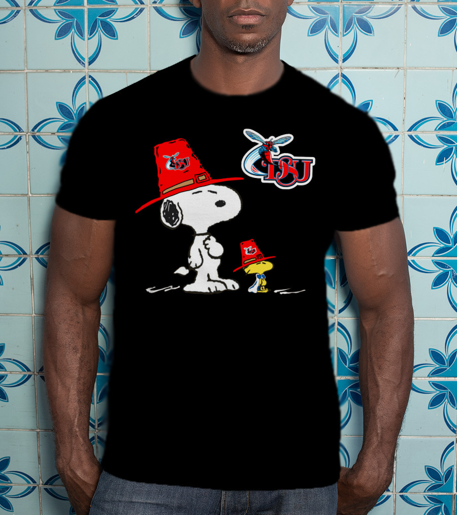 Delaware State DSU Snoopy Woodstock Hornets T-Shirt