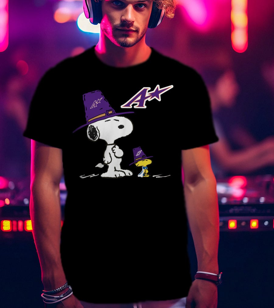 Evansville Snoopy Purple A Star Hat T-Shirt