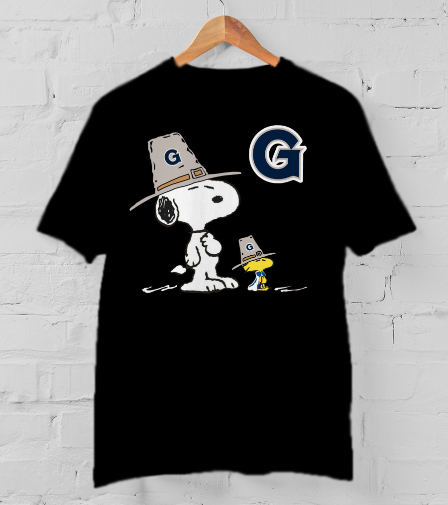 Georgetown Peanuts Snoopy Woodstock Pilgrim Hats T-Shirt