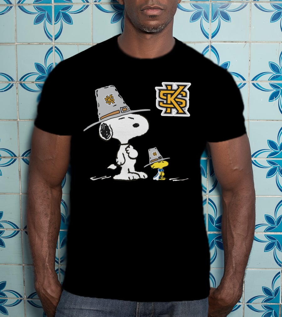 Kennesaw St Snoopy And Woodstock Pilgrim Hat KS T-Shirt