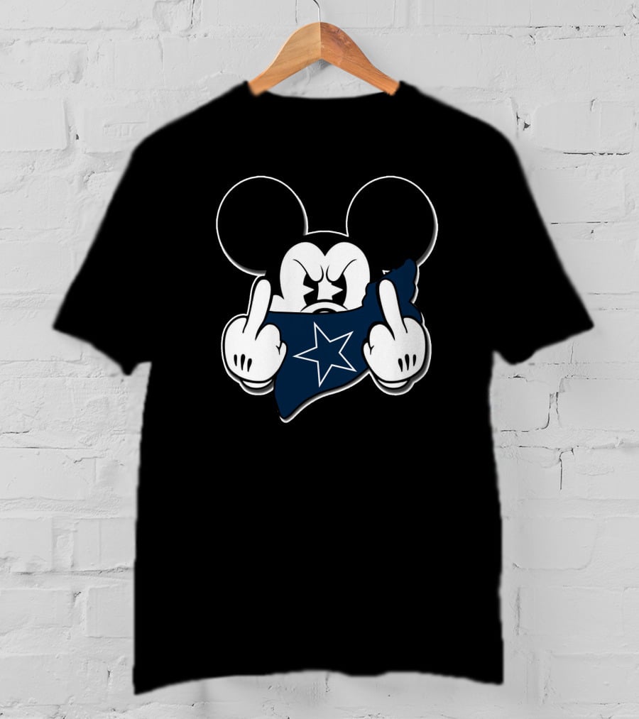 Mickey Mouse Dallas Cowboys Fan Gesture T-Shirt
