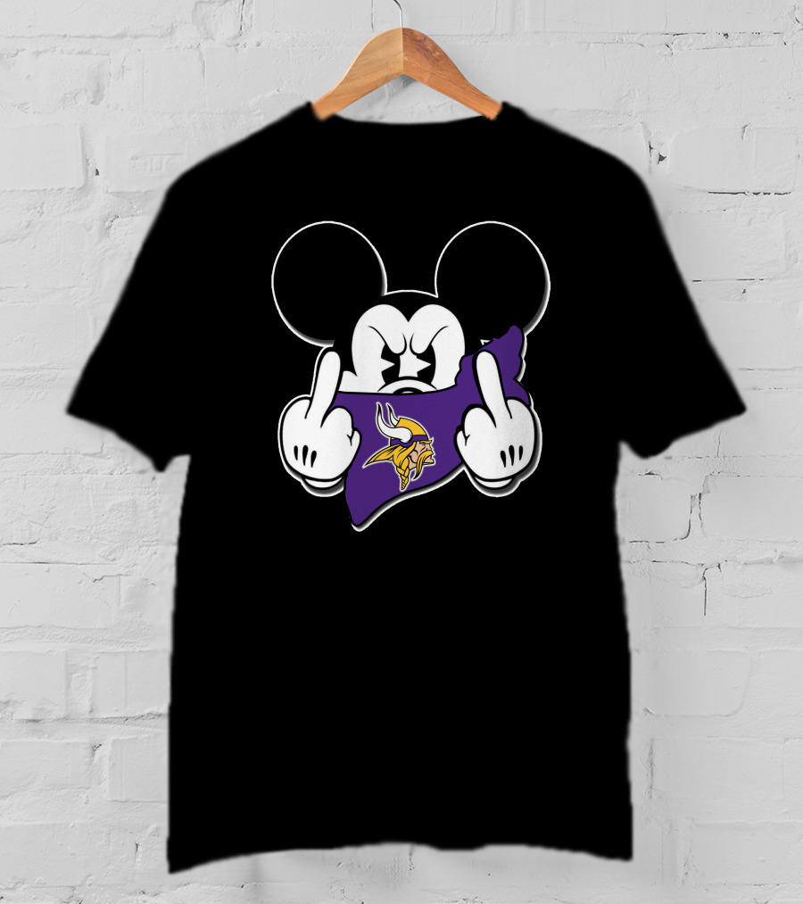 Mickey Mouse Minnesota Vikings Nfl Crossover T-Shirt