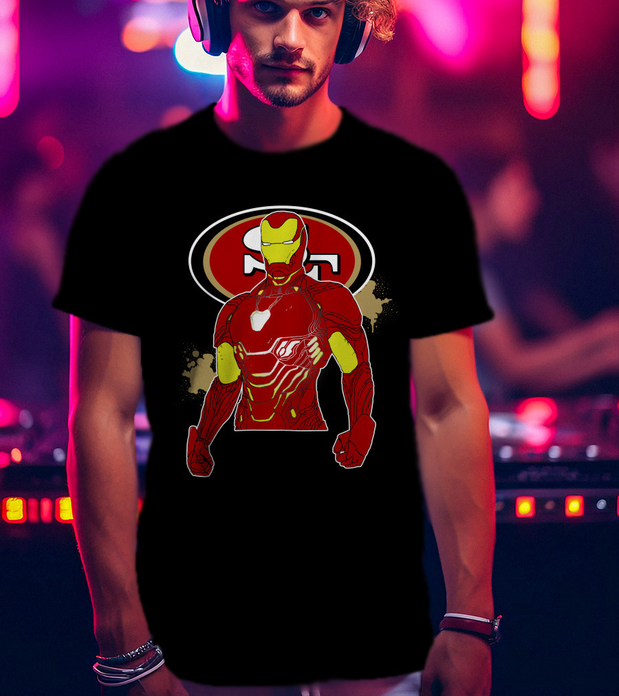 Iron Man And San Francisco 49ers Fusion T-Shirt