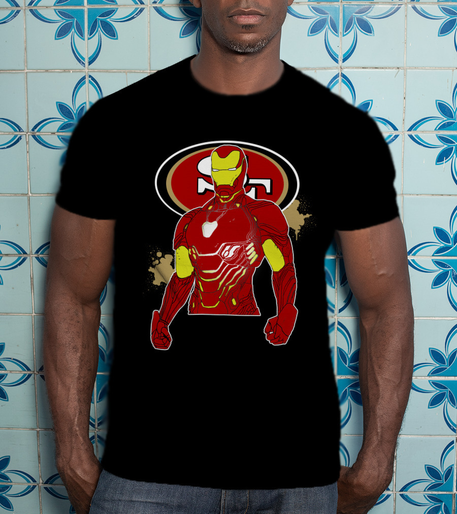 Iron Man And San Francisco 49ers Fusion T-Shirt