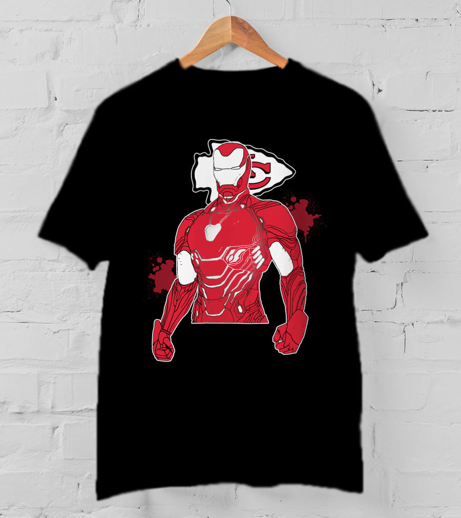 Iron Man Kansas City Chiefs Crossover T-Shirt