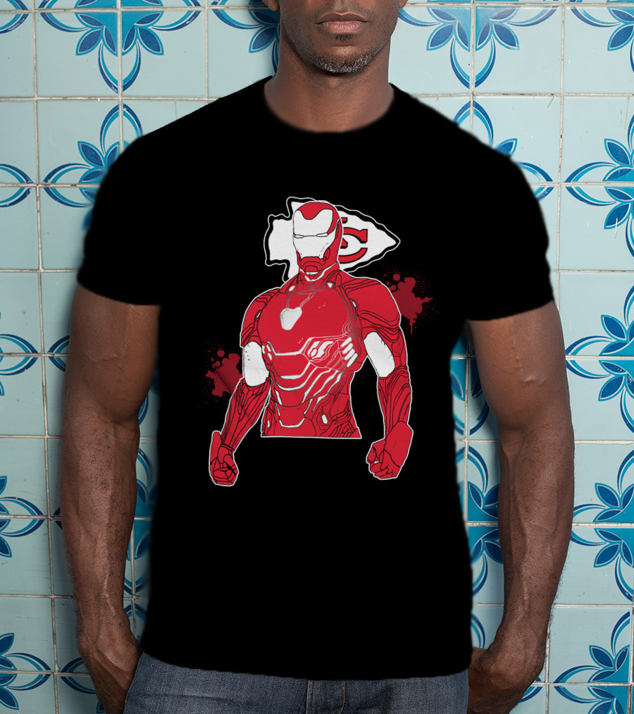 Iron Man Kansas City Chiefs Crossover T-Shirt