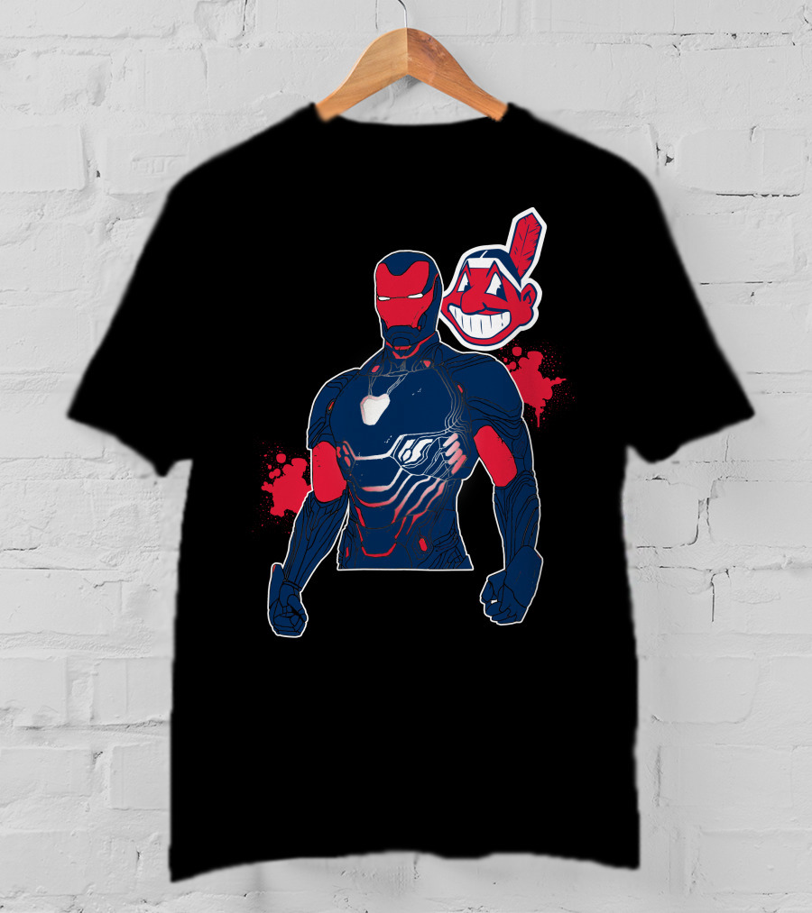 Iron Man Cleveland Indians Crossover T-Shirt