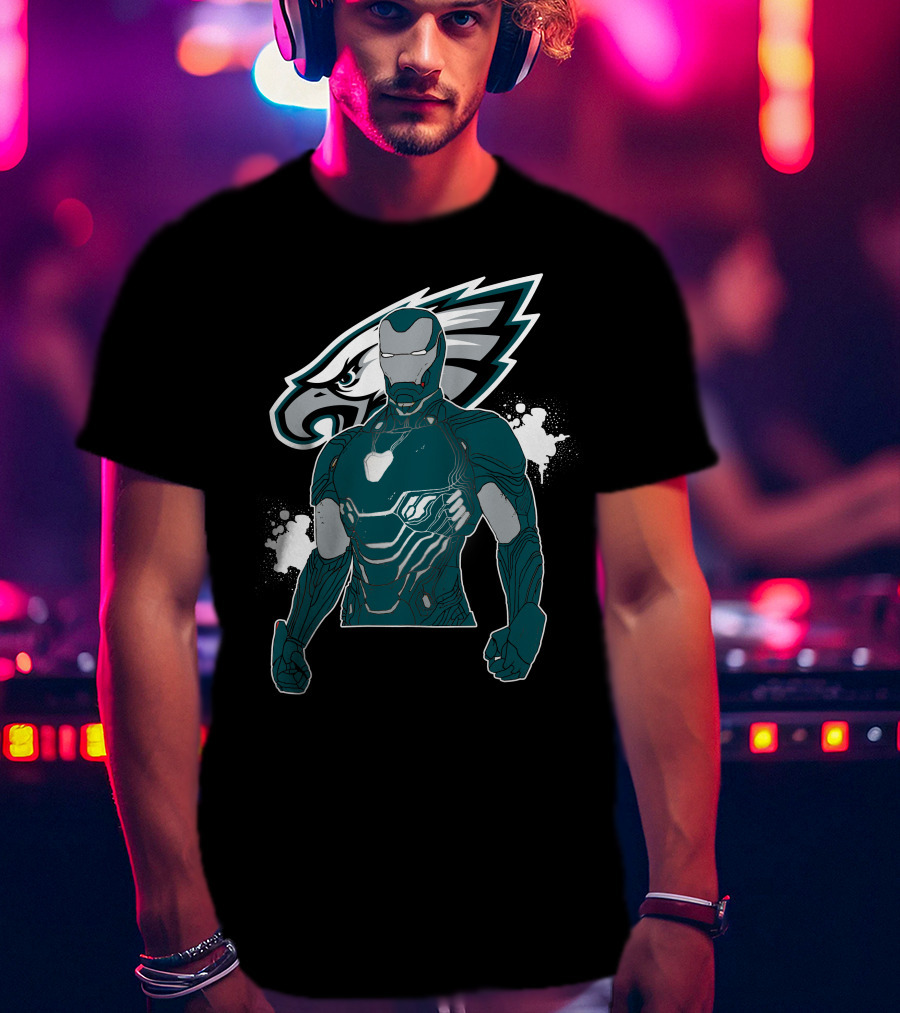 Iron Man And Philadelphia Eagles Fusion T-Shirt