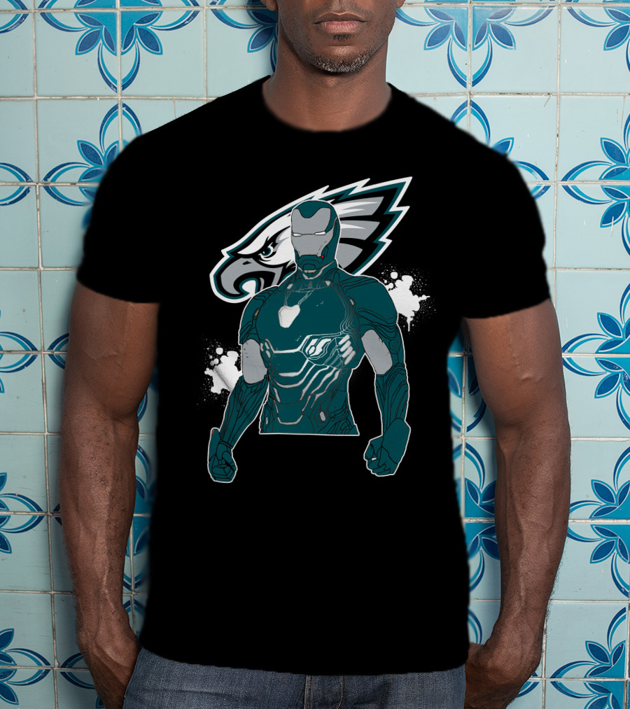 Iron Man And Philadelphia Eagles Fusion T-Shirt
