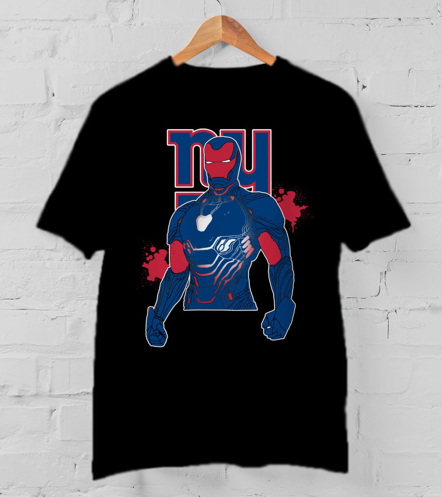 Iron Man Ny Giants Crossover T-Shirt