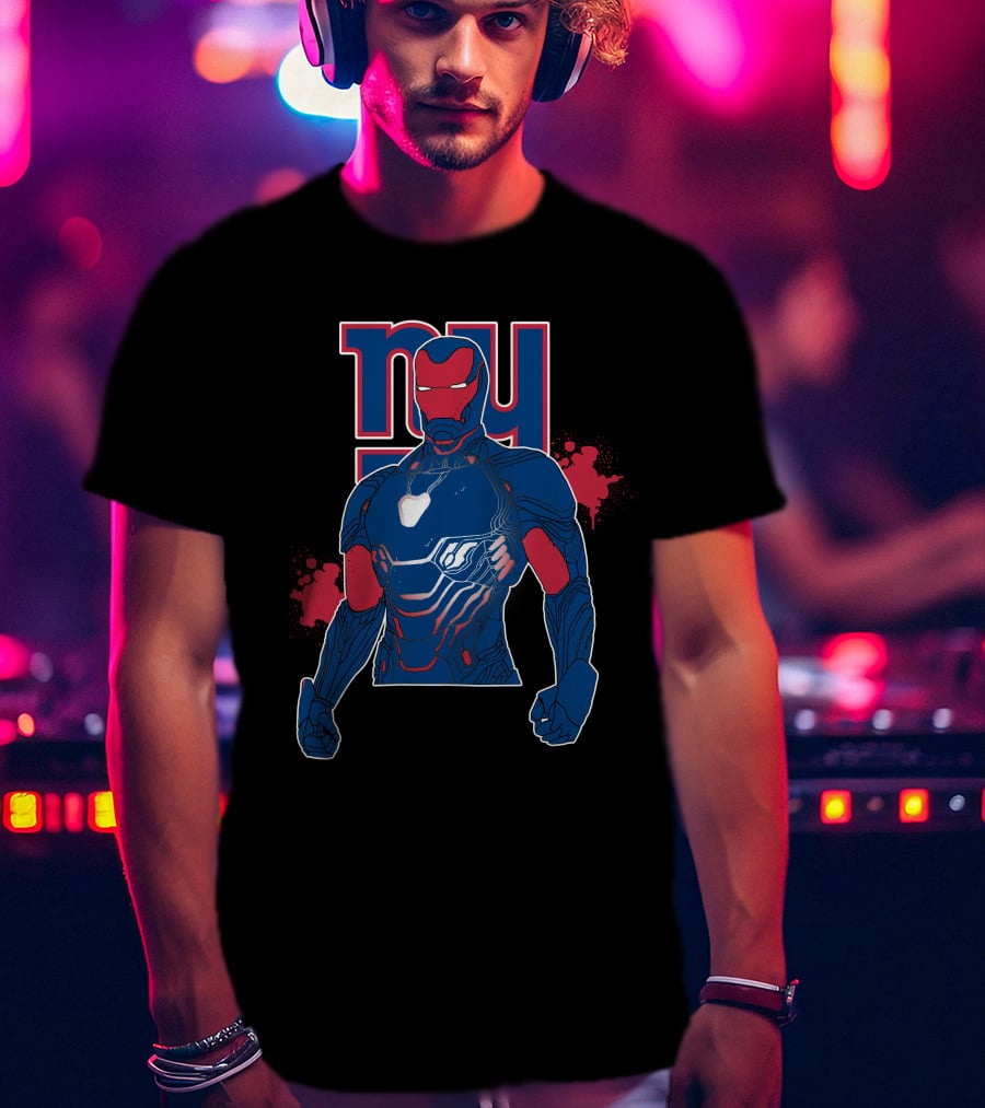 Iron Man Ny Giants Crossover T-Shirt