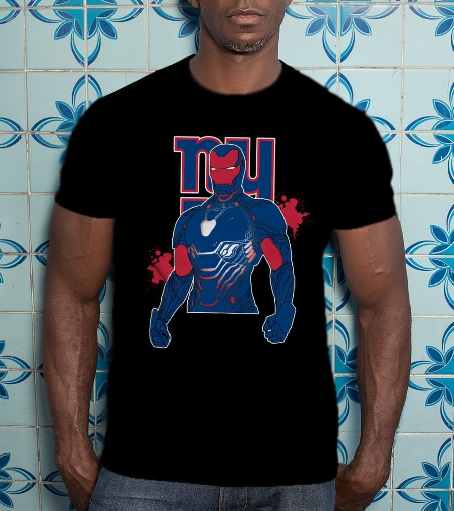Iron Man Ny Giants Crossover T-Shirt