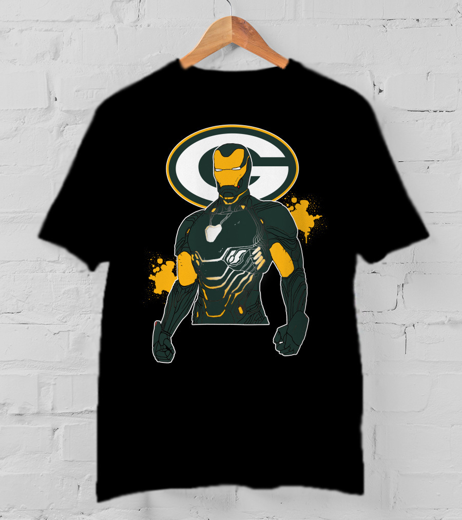 Iron Man Green Bay Packers Crossover T-Shirt