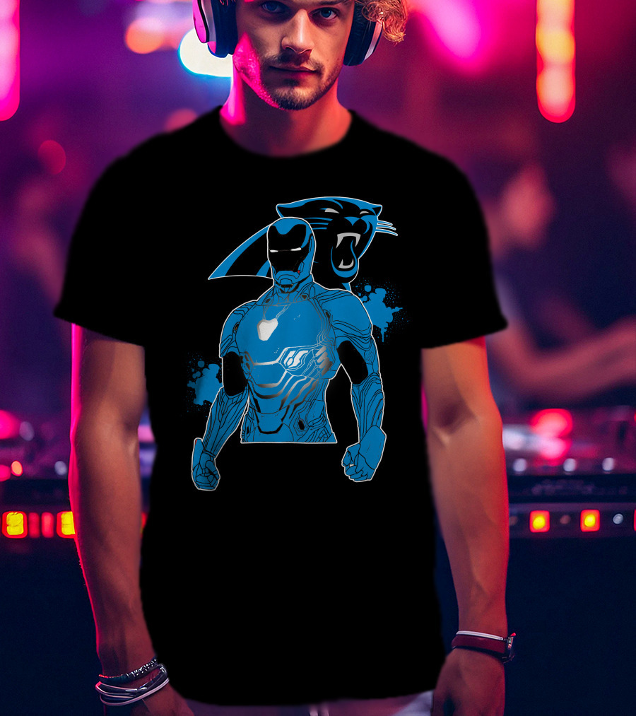 Iron Man Panther Fusion Artwork T-Shirt