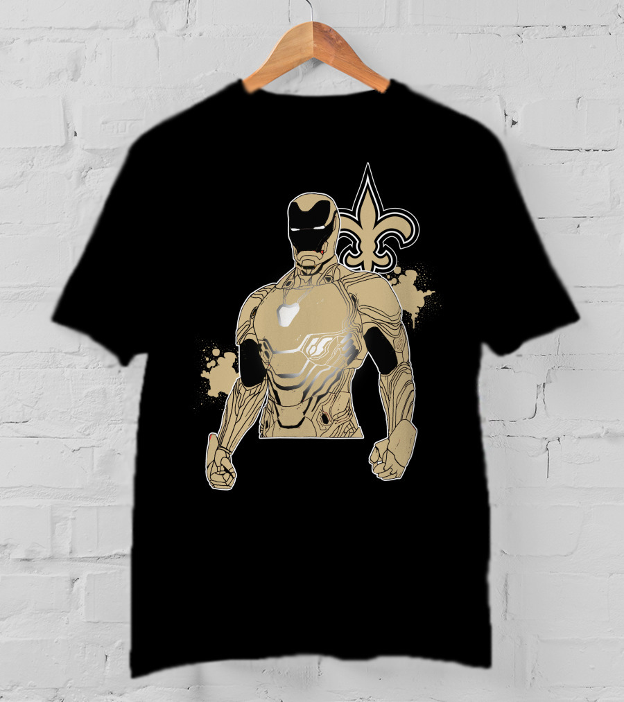 Iron Man New Orleans Saints Crossover T-Shirt
