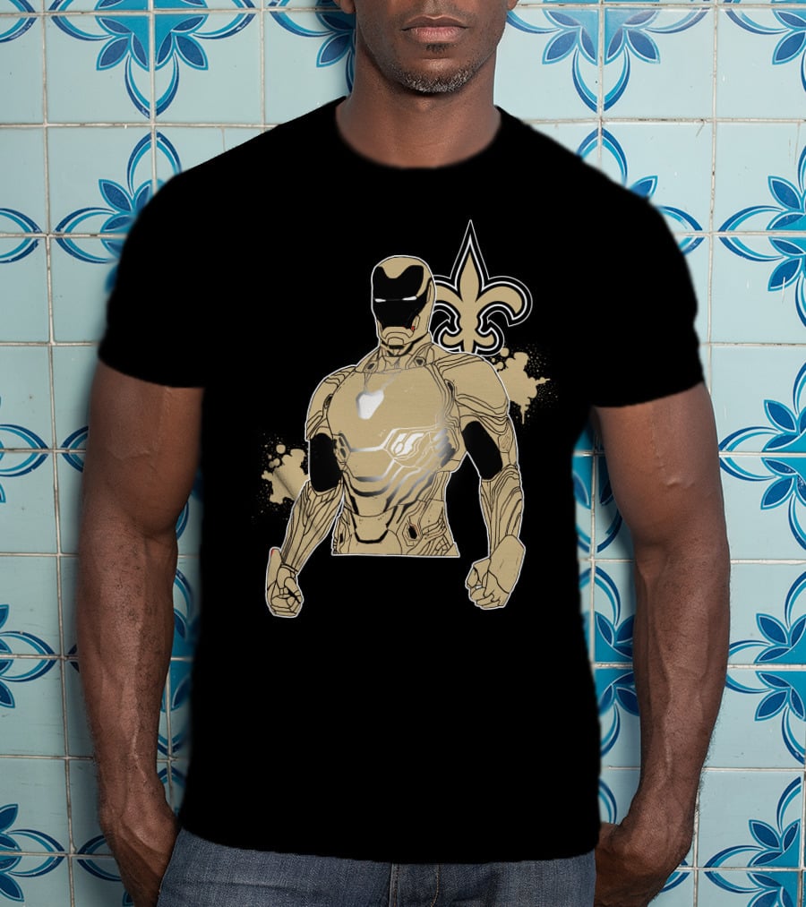 Iron Man New Orleans Saints Crossover T-Shirt