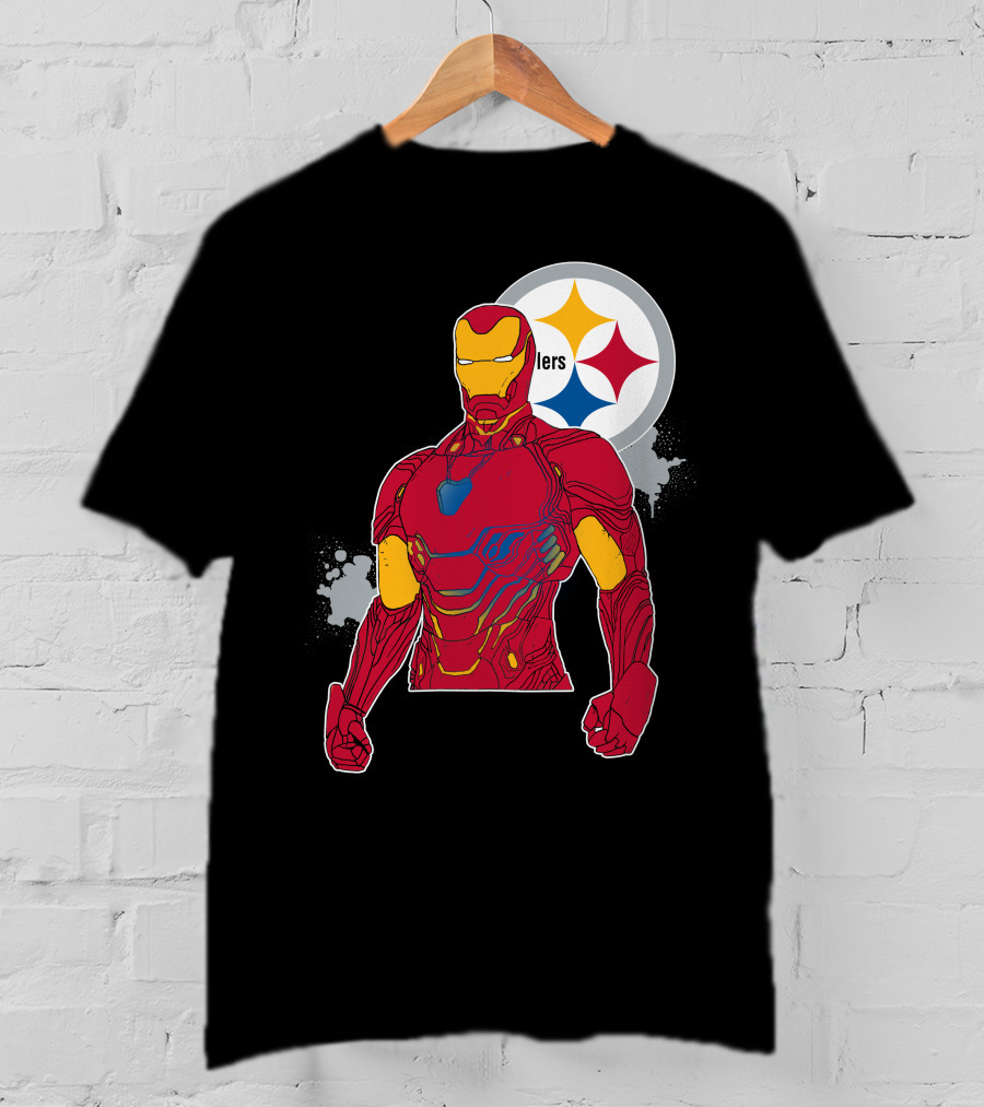 Iron Man With Steelers T-Shirt