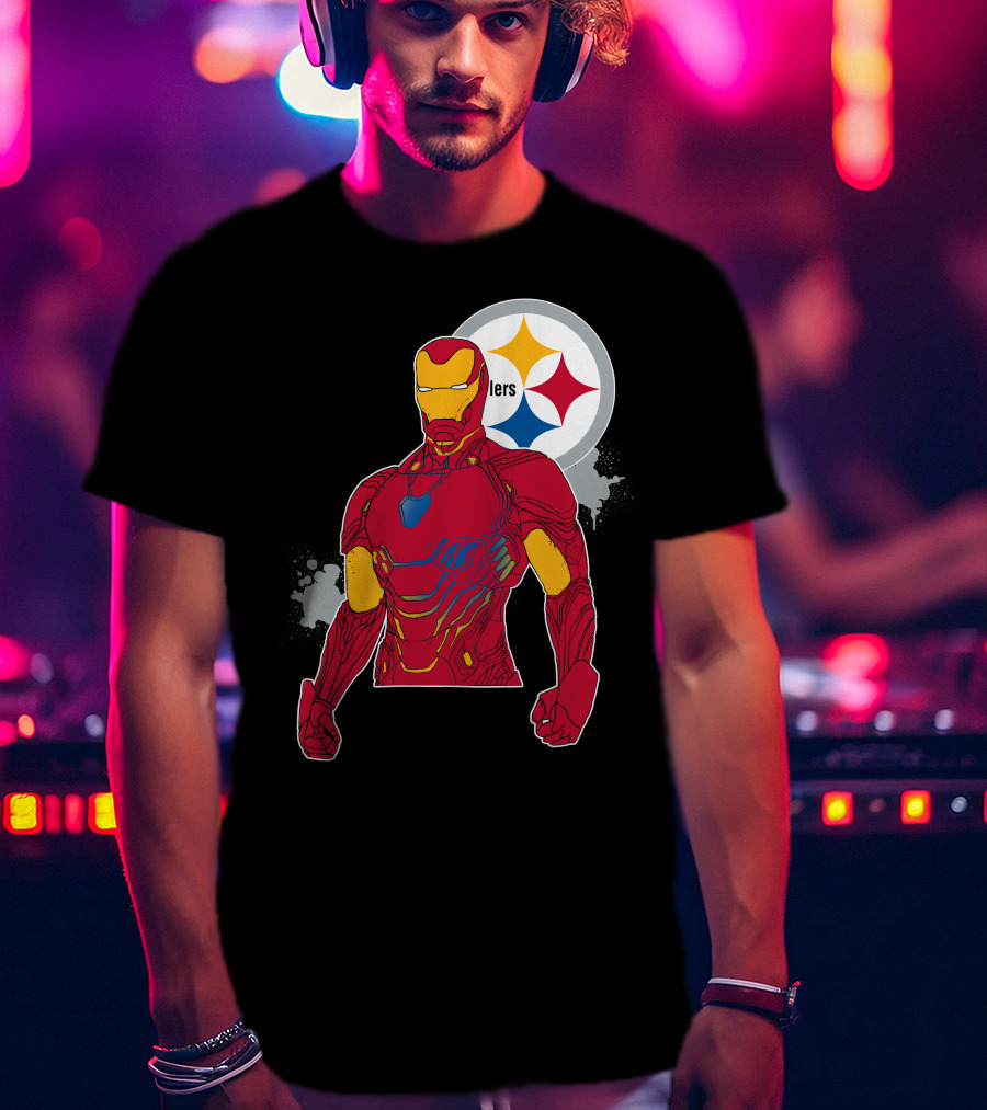 Iron Man With Steelers T-Shirt