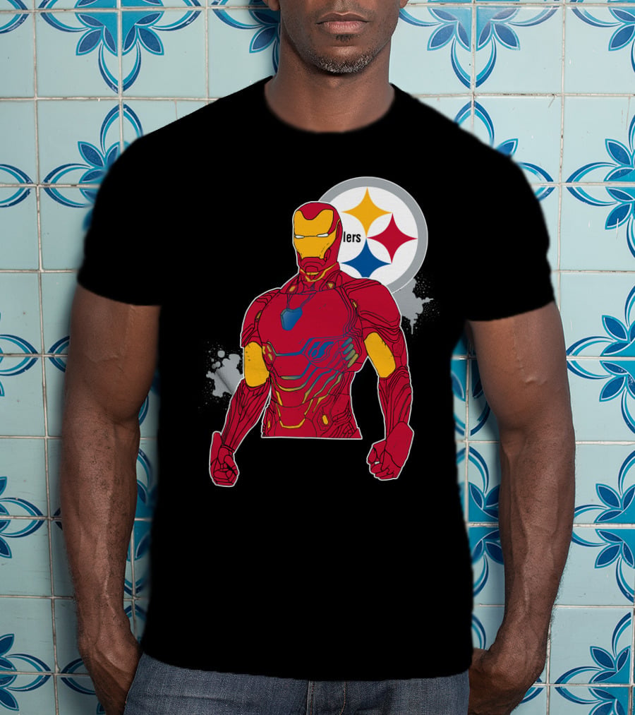 Iron Man With Steelers T-Shirt