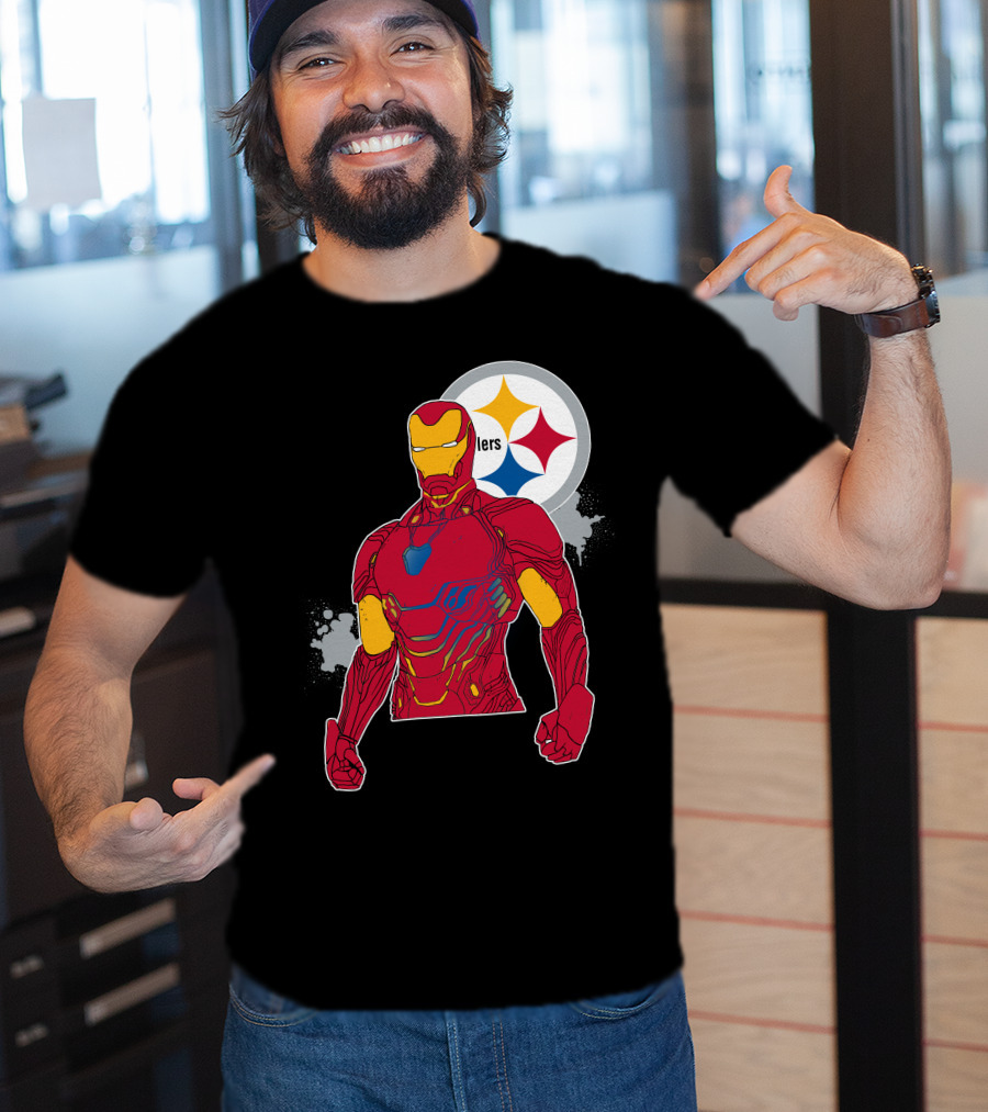 Iron Man With Steelers T-Shirt