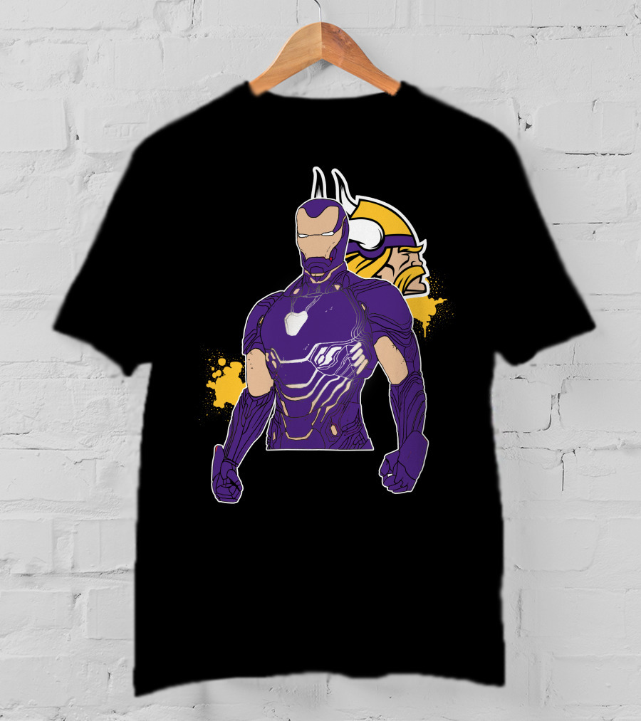 Iron Man Minnesota Vikings Crossover Fusion T-Shirt