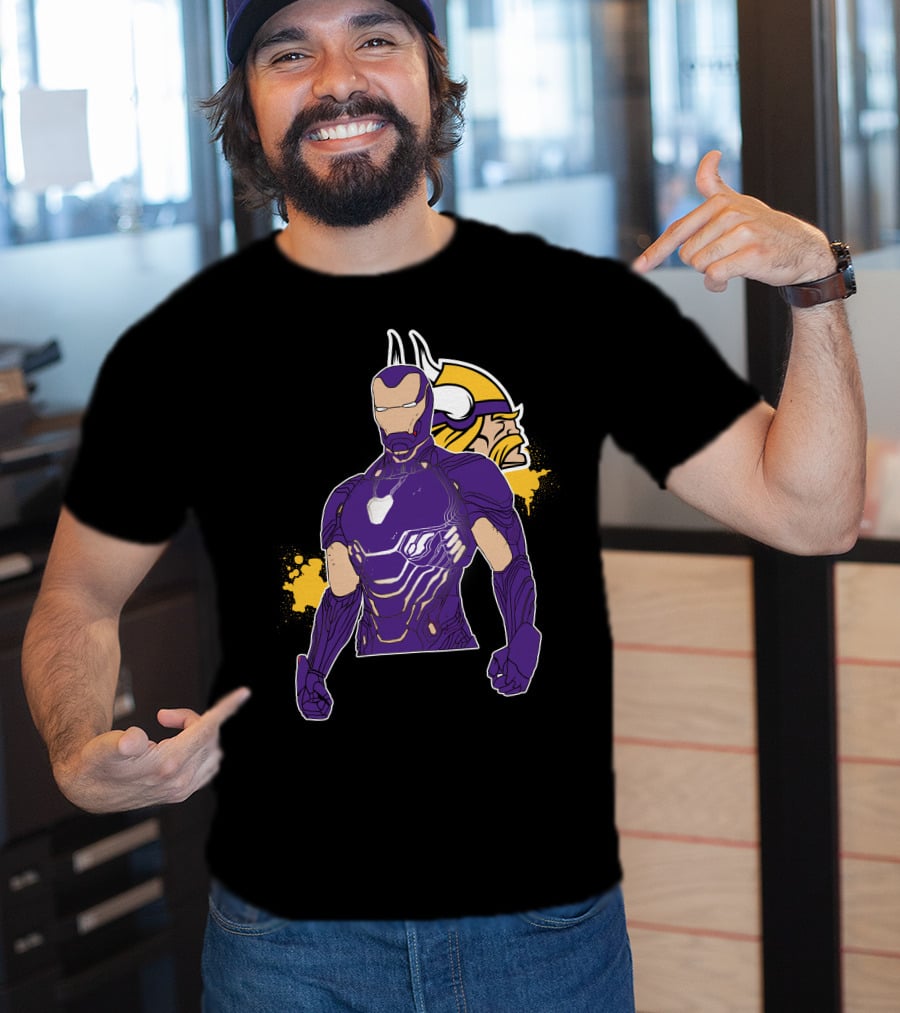 Iron Man Minnesota Vikings Crossover Fusion T-Shirt
