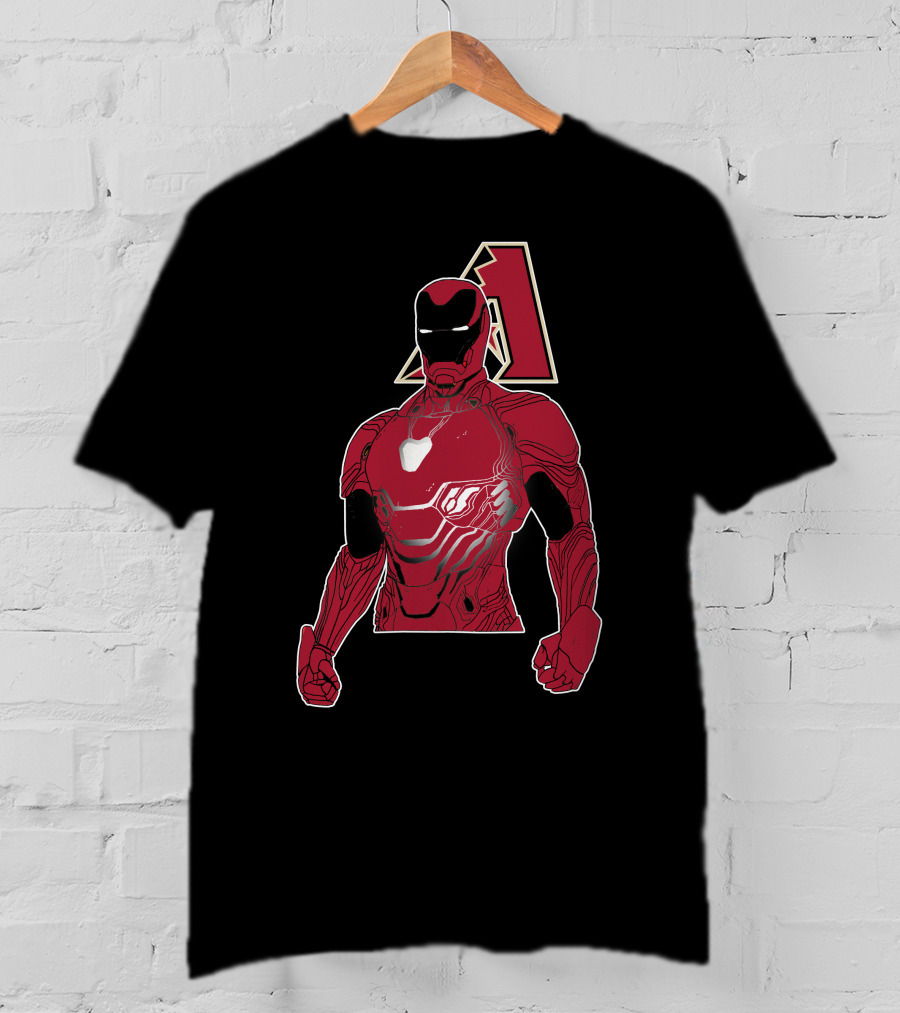 Iron Man Arizona Diamondbacks Crossover Battle Armor T-Shirt