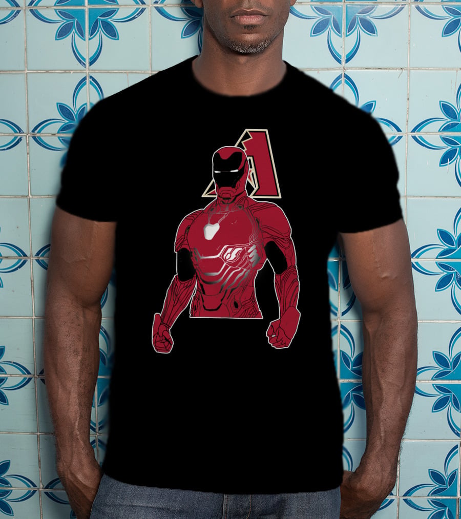 Iron Man Arizona Diamondbacks Crossover Battle Armor T-Shirt